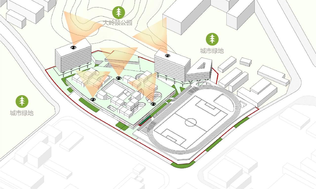 BIM建筑|山间学堂:深圳市第三十三高级中学(中标候选方案) / 上海华都建筑规划设计有限公司 BIM建筑|山间学堂:深圳市第三十三高级中学(中标候选方案) / 上海华都建筑规划设计有限公司