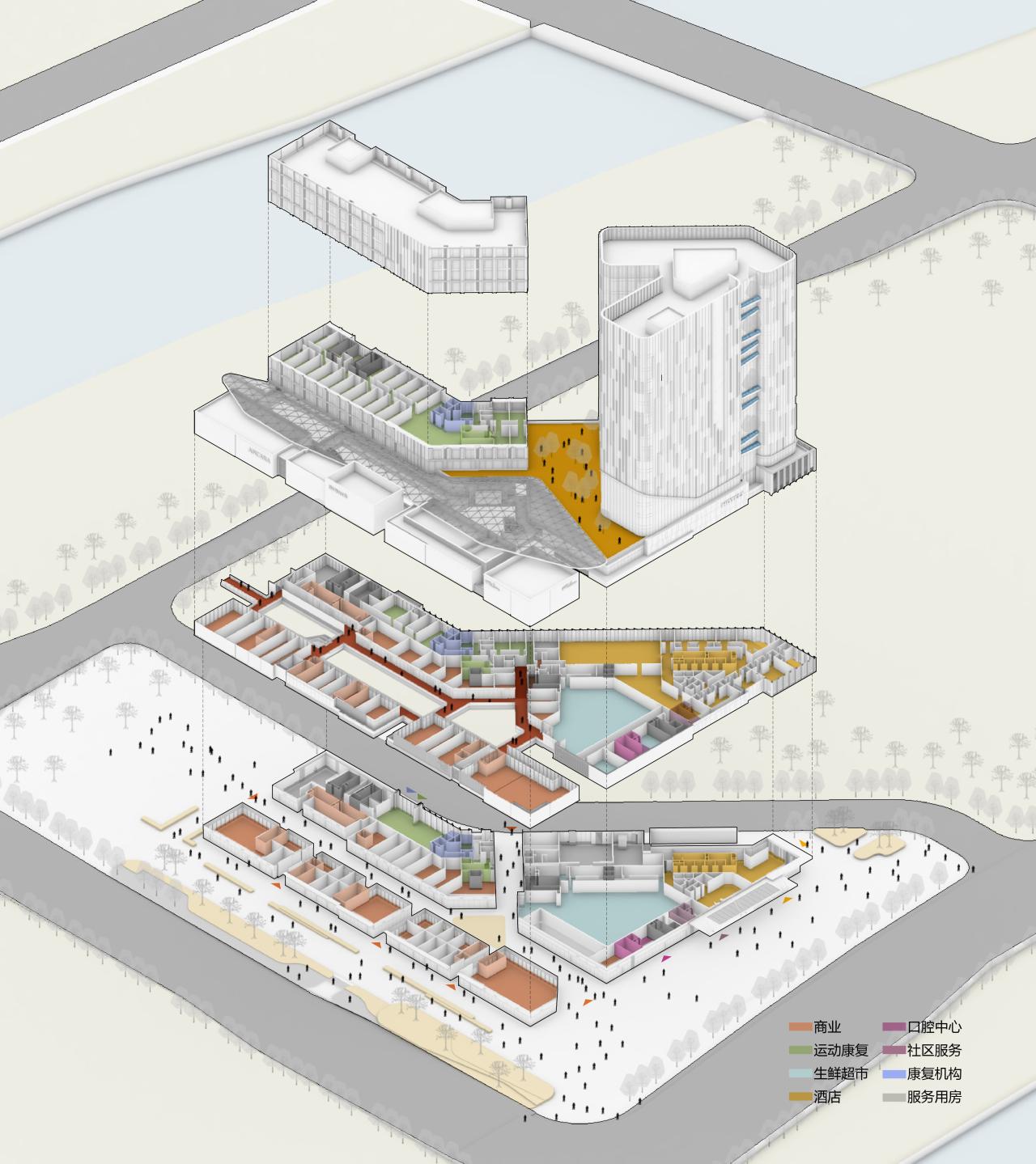 BIM建筑|混合的真实:城市型康养综合体的创新实践 / 栖城设计 BIM建筑|混合的真实:城市型康养综合体的创新实践 / 栖城设计