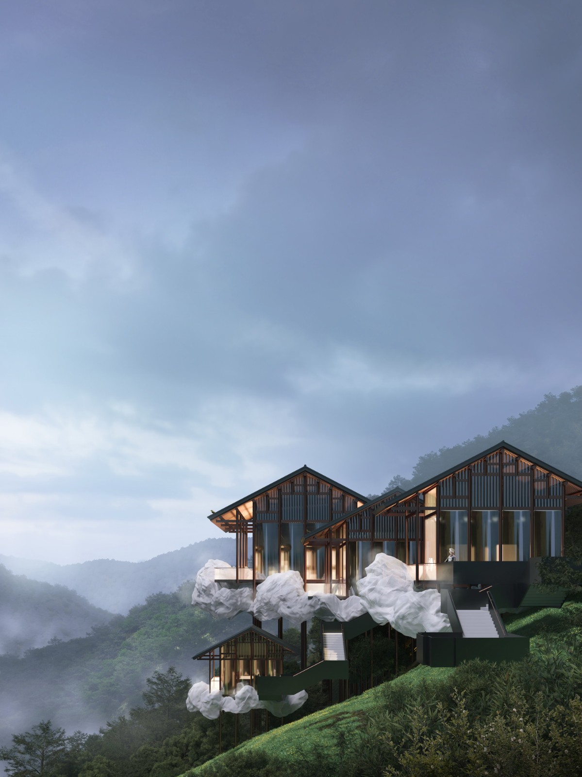 BIM建筑|雷山云屋:西江千户苗寨文化中心方案设计 / 外行建筑 BIM建筑|雷山云屋:西江千户苗寨文化中心方案设计 / 外行建筑