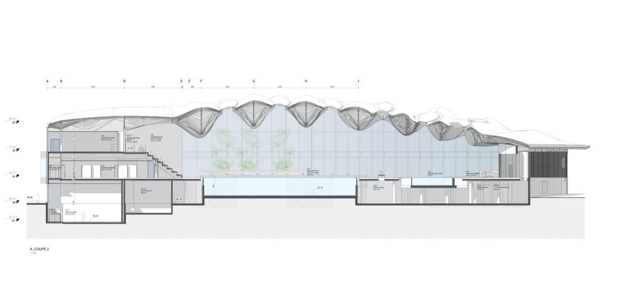 BIM建筑|波浪形屋面,UCPA大兰斯体育场 / Marc Mimram BIM建筑|波浪形屋面,UCPA大兰斯体育场 / Marc Mimram