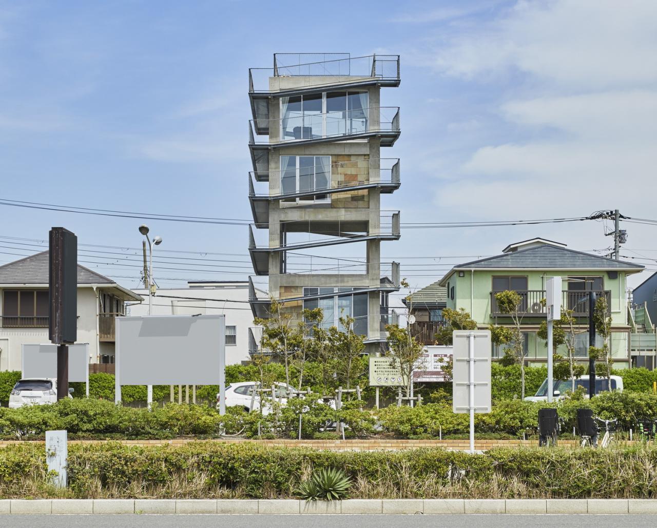 BIM建筑|坡道环绕建筑,鹄沼-Y之家/ KANIUE BIM建筑|坡道环绕建筑,鹄沼-Y之家/ KANIUE