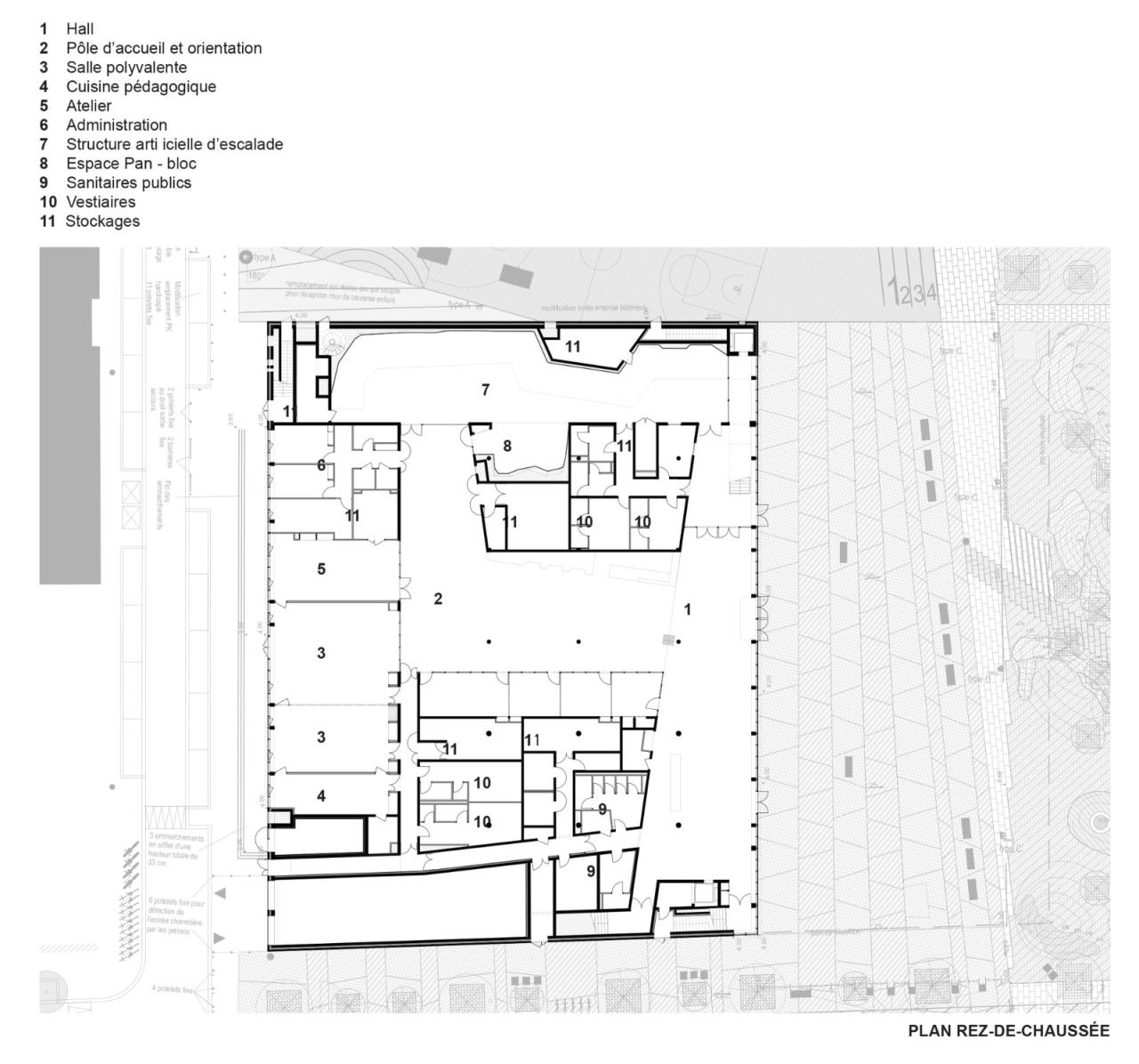 BIM建筑|Pôle Simone Veil 多功能运动中心 / K architectures Sigwalt Herman BIM建筑|Pôle Simone Veil 多功能运动中心 / K architectures Sigwalt Herman