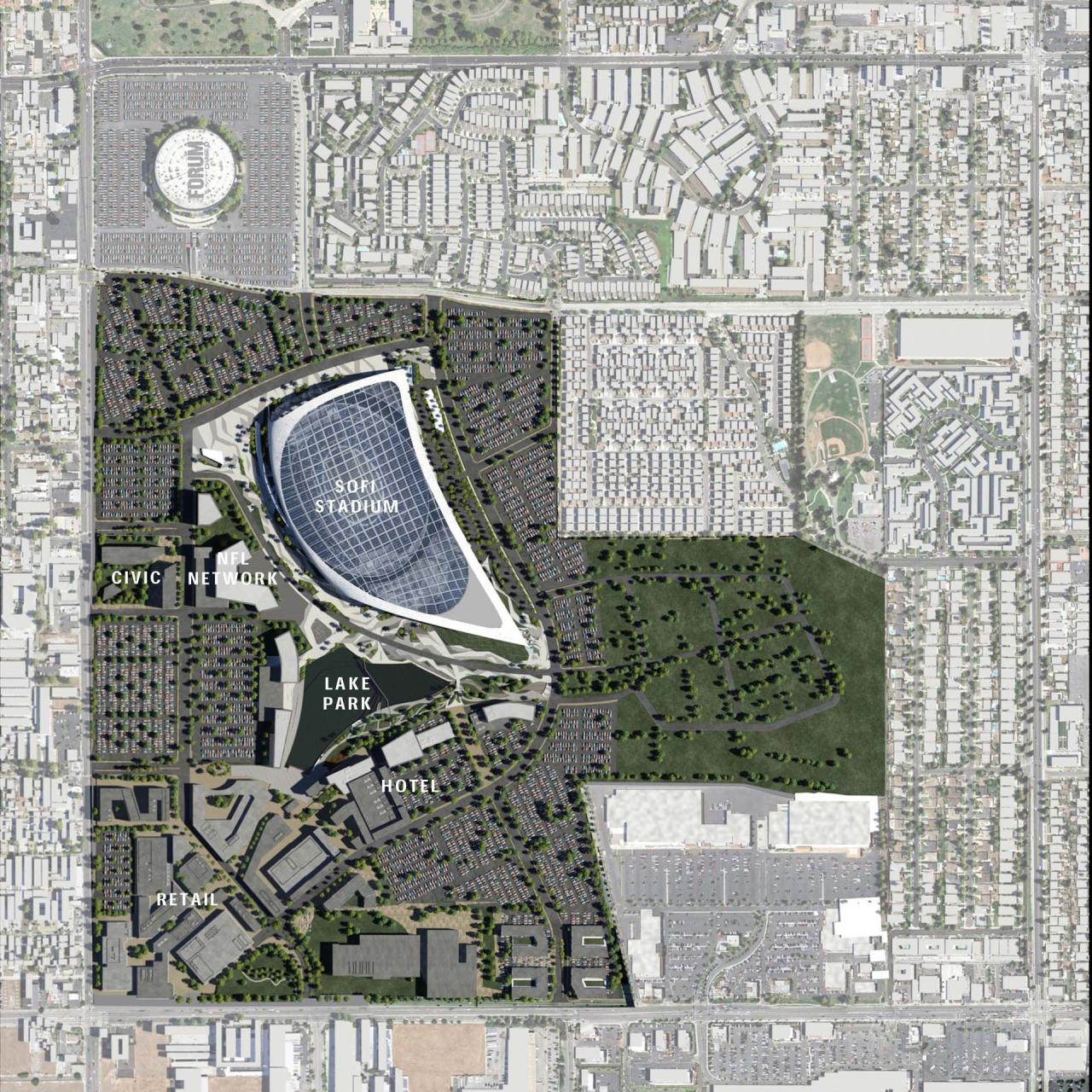 BIM建筑|洛杉矶索菲体育场 / HKS BIM建筑|洛杉矶索菲体育场 / HKS