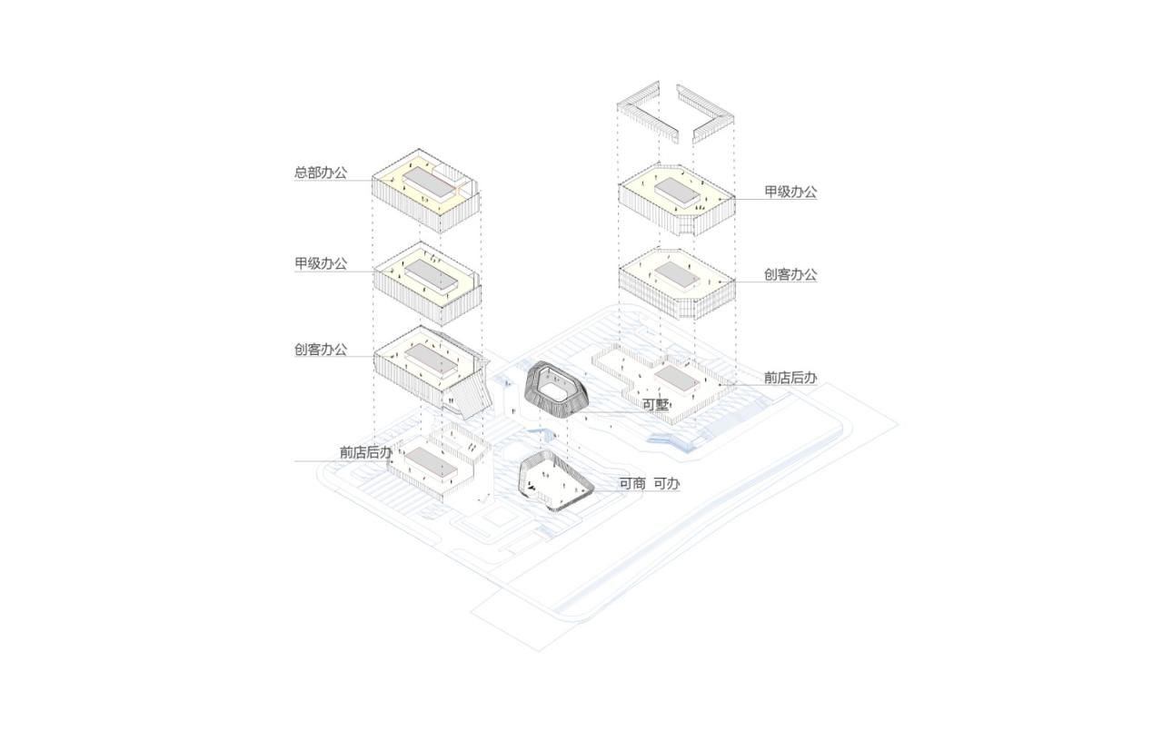 BIM建筑|GEN方案 | 一桥两相望:苏州高铁新城双子塔 BIM建筑|GEN方案 | 一桥两相望:苏州高铁新城双子塔
