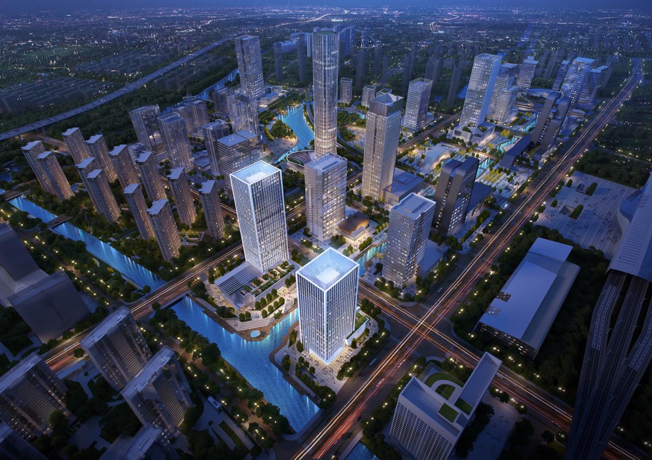 BIM建筑|GEN方案 | 一桥两相望:苏州高铁新城双子塔 BIM建筑|GEN方案 | 一桥两相望:苏州高铁新城双子塔