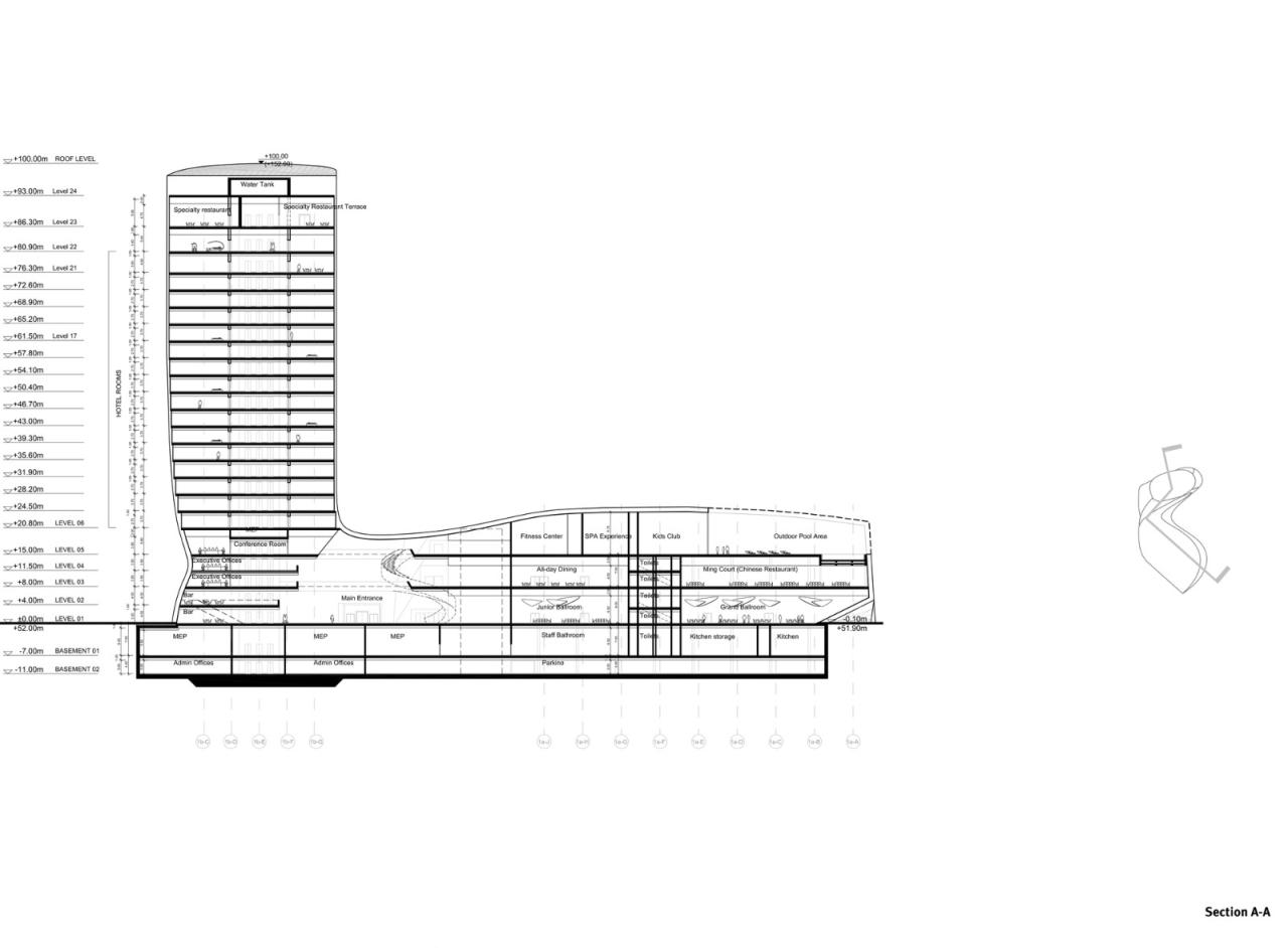 BIM建筑|长沙大王山朗豪酒店 / 蓝天组 BIM建筑|长沙大王山朗豪酒店 / 蓝天组