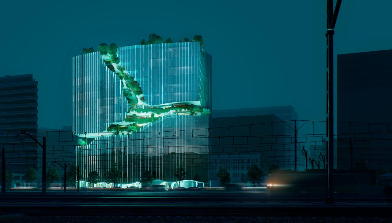 BIM建筑|MAD美国第四个作品“垂直峡谷”动工 BIM建筑|MAD美国第四个作品“垂直峡谷”动工