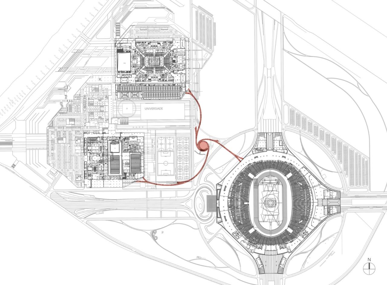 BIM建筑|成都大运会东安湖场馆景观连廊 / 四周建筑 BIM建筑|成都大运会东安湖场馆景观连廊 / 四周建筑