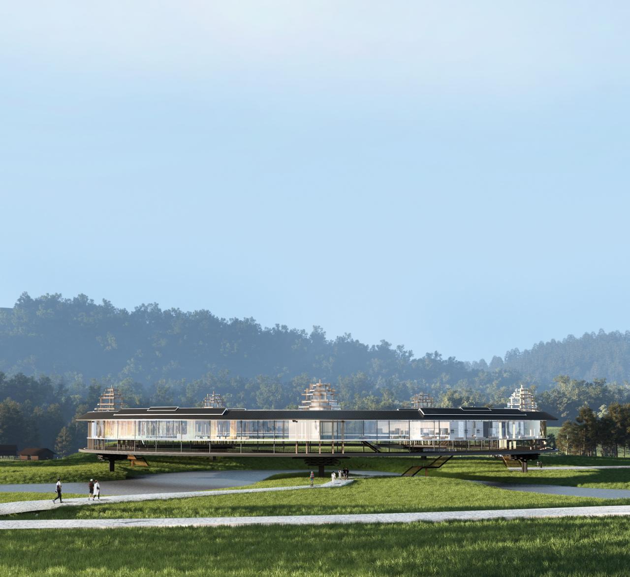 BIM建筑|风雨环屋——三江县洲北村文化综合体设计方案 / 外行建筑 BIM建筑|风雨环屋——三江县洲北村文化综合体设计方案 / 外行建筑