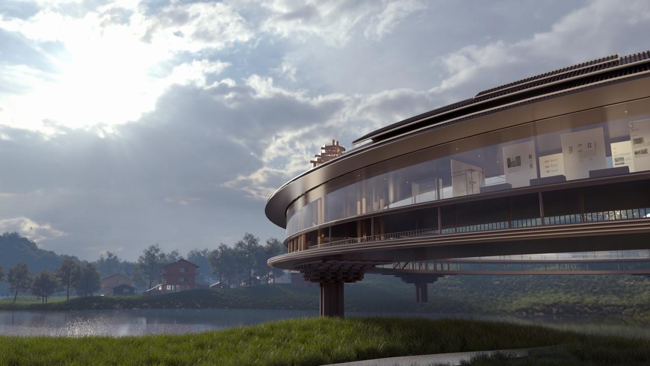 BIM建筑|风雨环屋——三江县洲北村文化综合体设计方案 / 外行建筑 BIM建筑|风雨环屋——三江县洲北村文化综合体设计方案 / 外行建筑