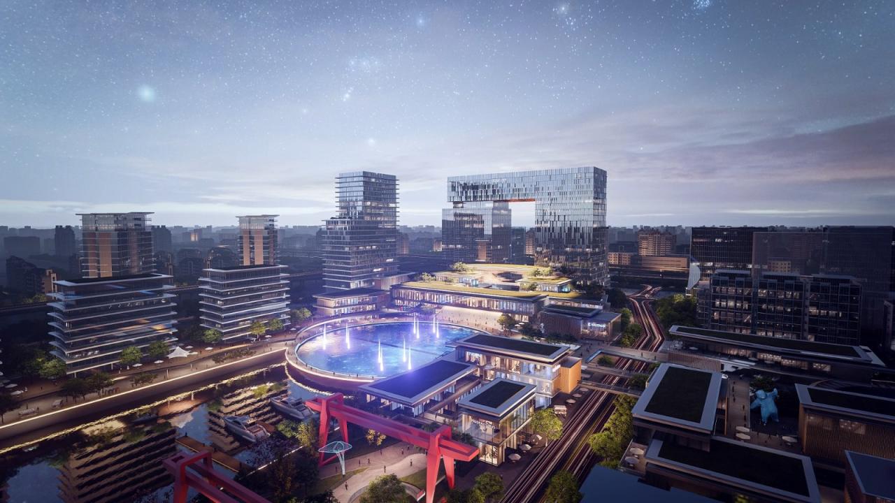 BIM建筑|现代园林:杭州运河湾国际旅游休闲综合体 / Aedas BIM建筑|现代园林:杭州运河湾国际旅游休闲综合体 / Aedas