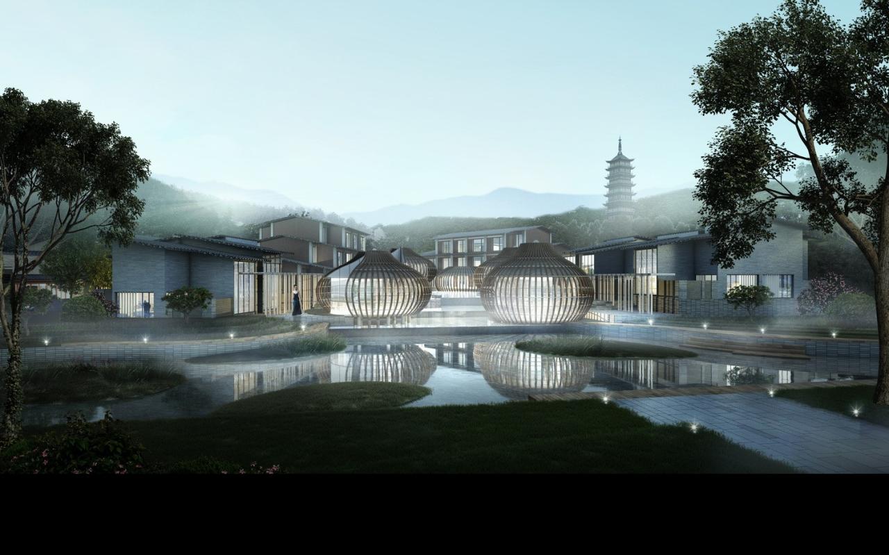 BIM建筑|生活化的轻禅设计: 靖安绿地明镜湾文旅小镇 / UA尤安设计 BIM建筑|生活化的轻禅设计: 靖安绿地明镜湾文旅小镇 / UA尤安设计