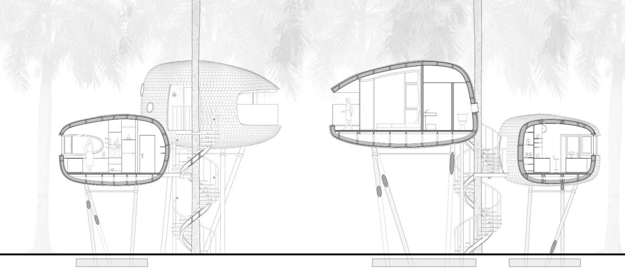 BIM建筑|丛林树屋:在加勒比海边做一场满是棕榈叶的梦 / 繁星建筑工作室 BIM建筑|丛林树屋:在加勒比海边做一场满是棕榈叶的梦 / 繁星建筑工作室
