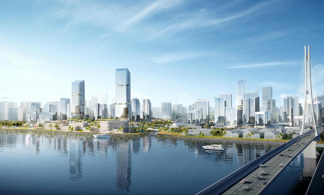 BIM建筑|广州海珠创新湾门户枢纽城市设计暨核心地块建筑概念设计 / 林同棪国际中国 BIM建筑|广州海珠创新湾门户枢纽城市设计暨核心地块建筑概念设计 / 林同棪国际中国