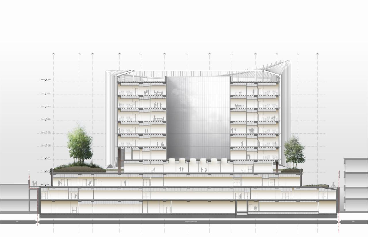 BIM建筑|会吸霾的医院:米兰圣拉斐尔医院新外科和急救中心 / MCA建筑事务所 BIM建筑|会吸霾的医院:米兰圣拉斐尔医院新外科和急救中心 / MCA建筑事务所