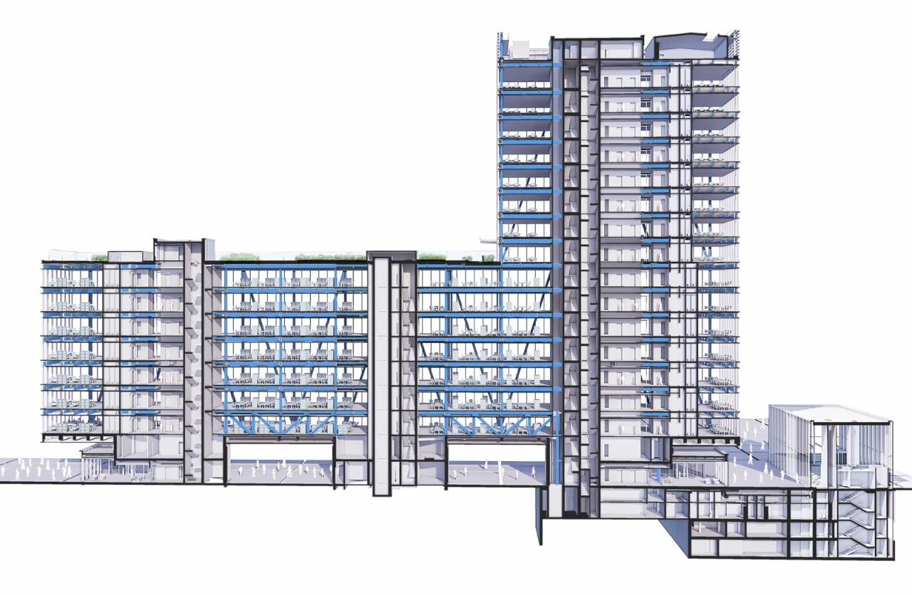 BIM建筑|蓝色‘骨头’,EXO 办公大楼 / Shay Cleary Architects BIM建筑|蓝色‘骨头’,EXO 办公大楼 / Shay Cleary Architects
