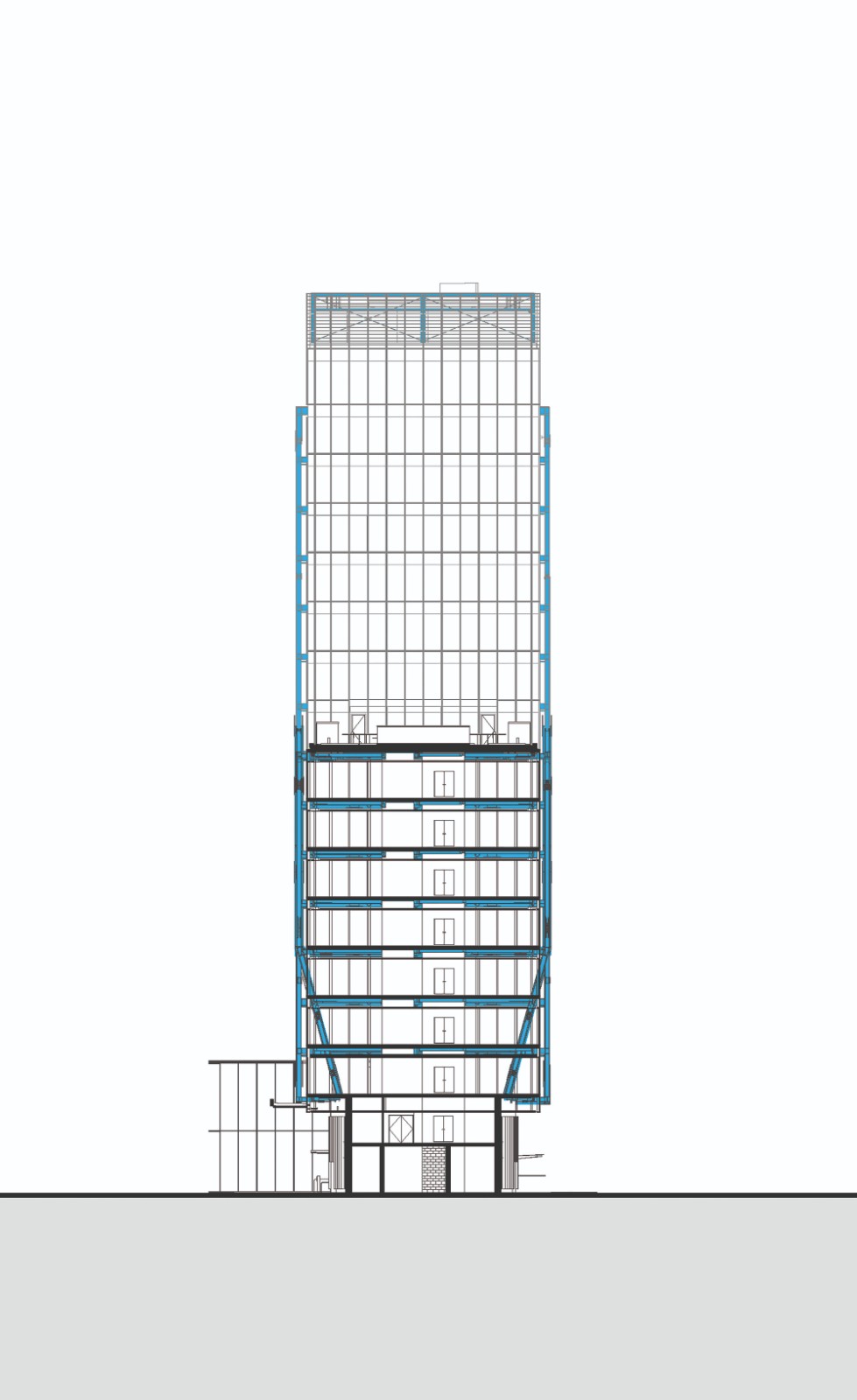 BIM建筑|蓝色‘骨头’,EXO 办公大楼 / Shay Cleary Architects BIM建筑|蓝色‘骨头’,EXO 办公大楼 / Shay Cleary Architects