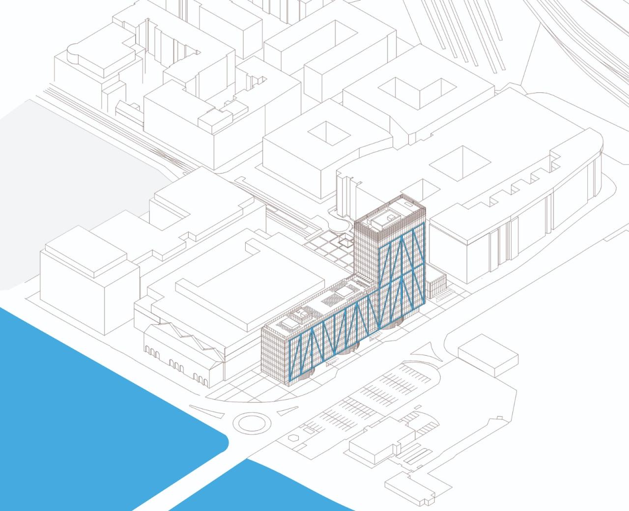 BIM建筑|蓝色‘骨头’,EXO 办公大楼 / Shay Cleary Architects BIM建筑|蓝色‘骨头’,EXO 办公大楼 / Shay Cleary Architects