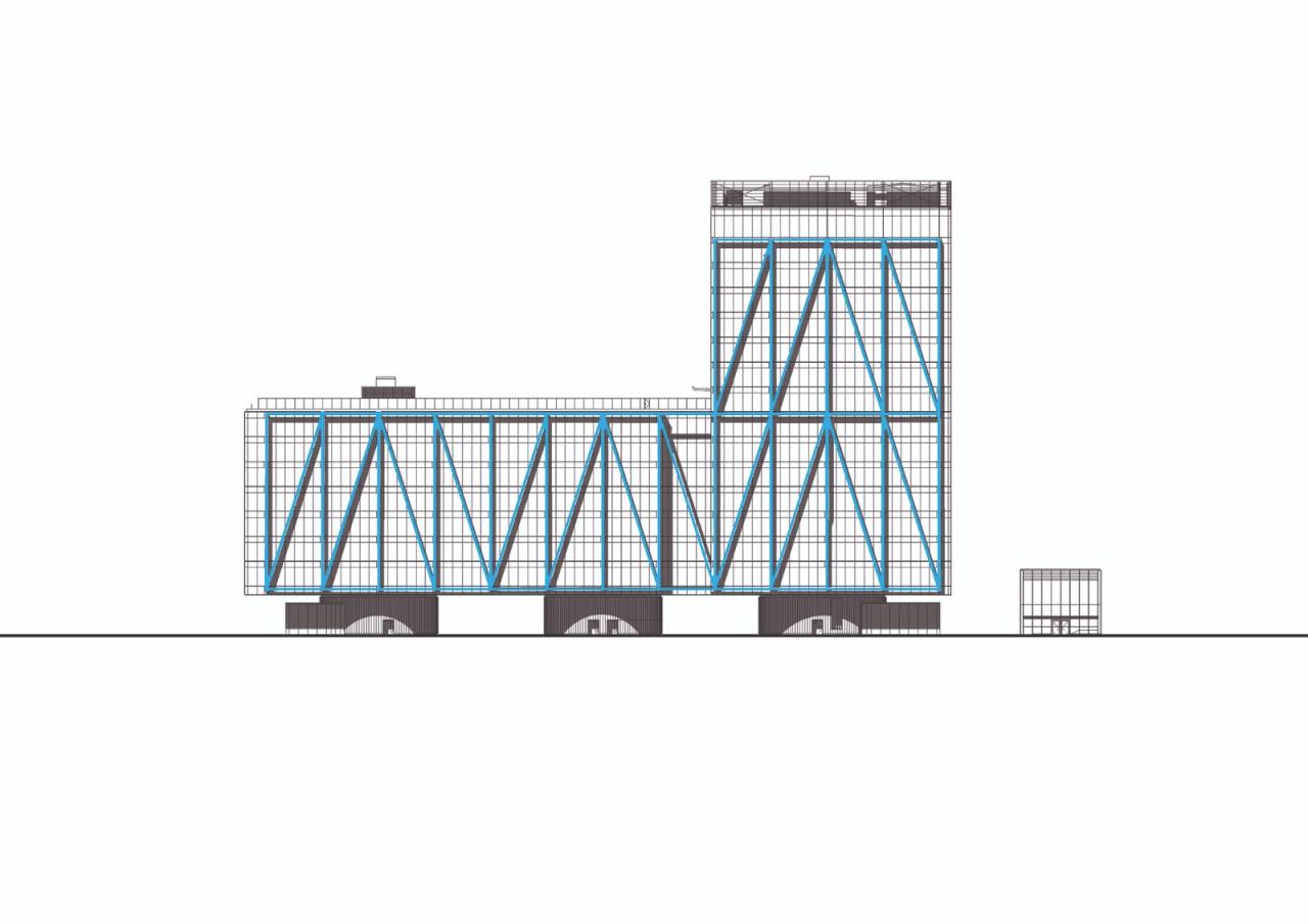 BIM建筑|蓝色‘骨头’,EXO 办公大楼 / Shay Cleary Architects BIM建筑|蓝色‘骨头’,EXO 办公大楼 / Shay Cleary Architects