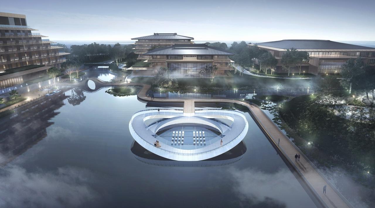 BIM建筑|湿地浮岛·溱湖宾馆 / 简和建筑 BIM建筑|湿地浮岛·溱湖宾馆 / 简和建筑