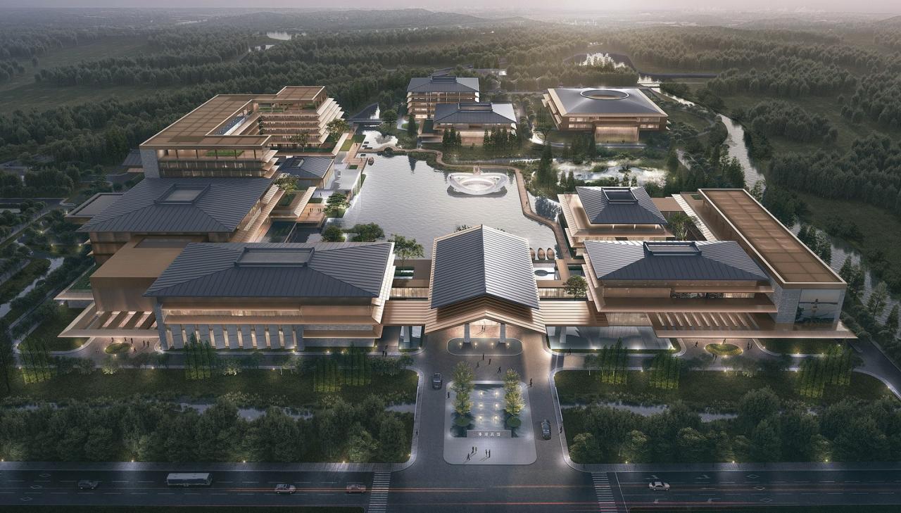 BIM建筑|湿地浮岛·溱湖宾馆 / 简和建筑 BIM建筑|湿地浮岛·溱湖宾馆 / 简和建筑