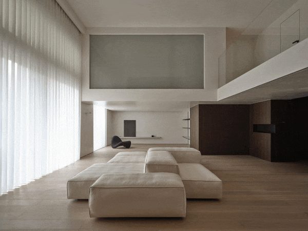 BIM建筑|梧桐树下的420平米复式公寓 :为年轻家庭巧妙创建”视线连通”挑高空间 / 八荒设计 BIM建筑|梧桐树下的420平米复式公寓 :为年轻家庭巧妙创建”视线连通”挑高空间 / 八荒设计