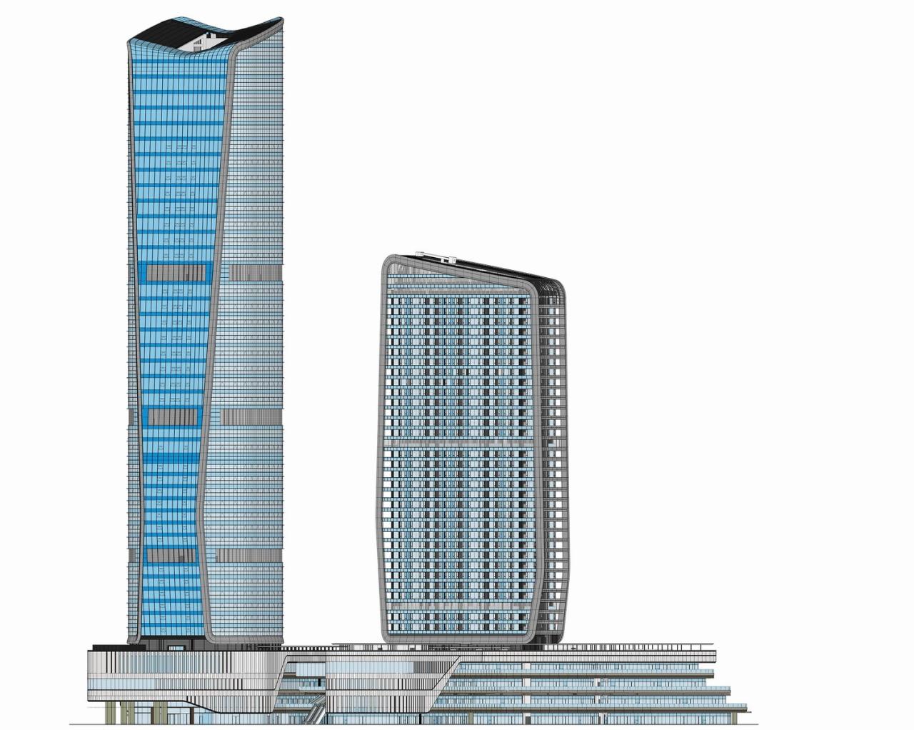 BIM建筑|金湾华发国际商务中心 / 10 Design BIM建筑|金湾华发国际商务中心 / 10 Design