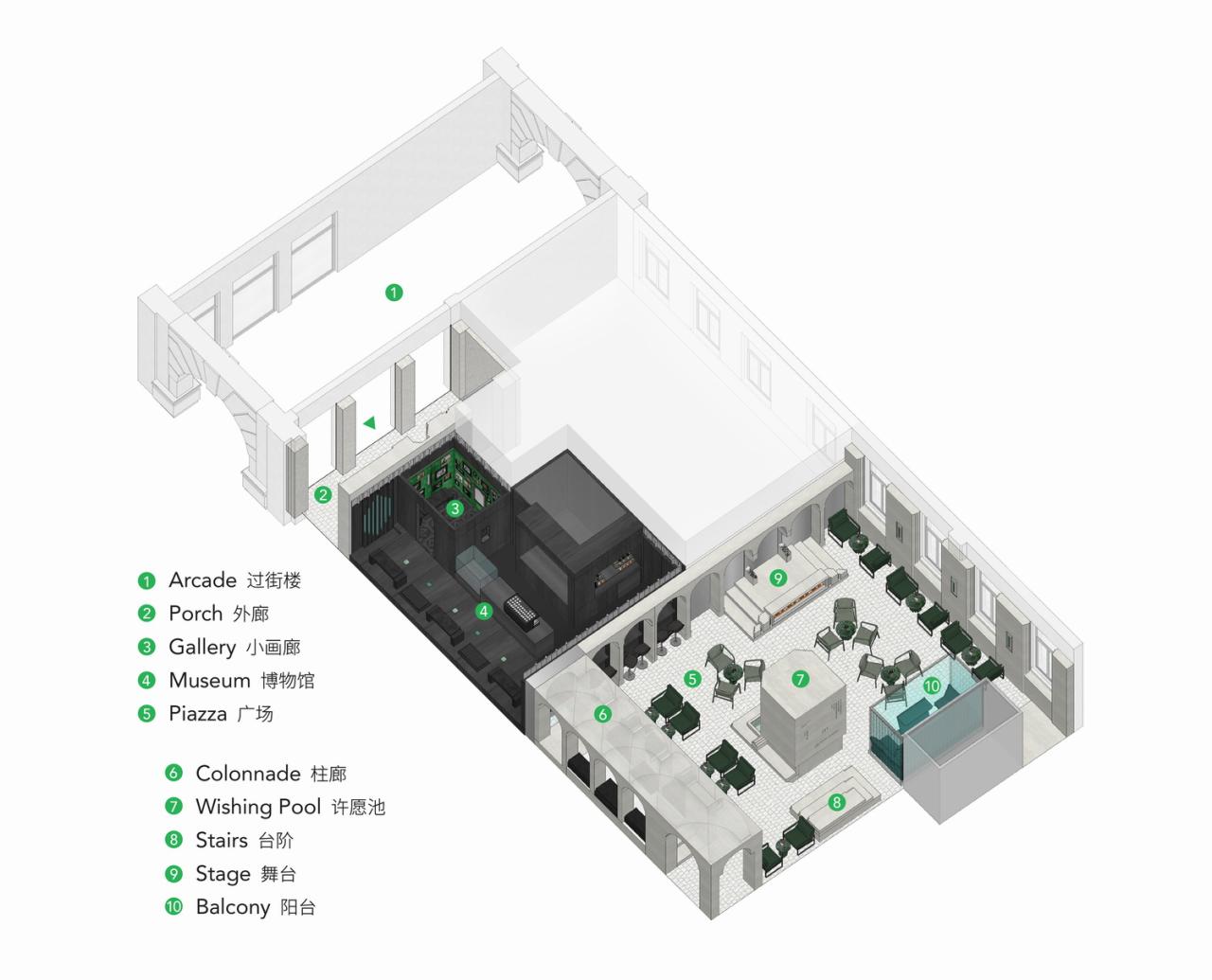 BIM建筑|Piazza in a room:Mapoly Coffee满坡栗咖啡(历史博物馆店) / Wutopia Lab BIM建筑|Piazza in a room:Mapoly Coffee满坡栗咖啡(历史博物馆店) / Wutopia Lab