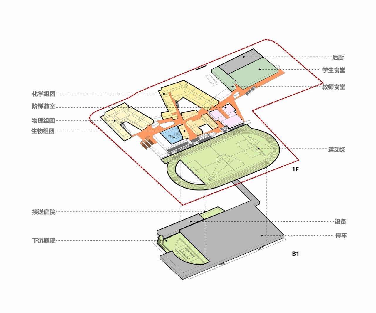 BIM建筑|折叠校园·苏州金堰路高中 / 简和建筑 BIM建筑|折叠校园·苏州金堰路高中 / 简和建筑