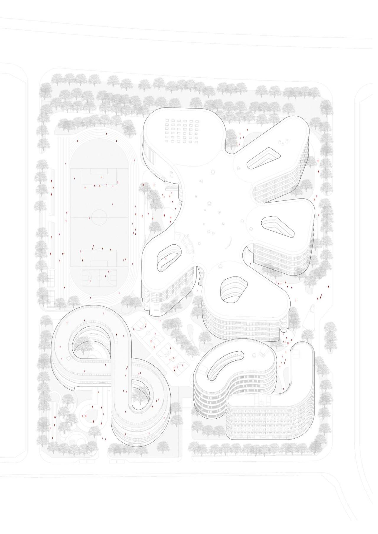 BIM建筑|海口江东寰岛实验学校 / 迹·建筑事务所 BIM建筑|海口江东寰岛实验学校 / 迹·建筑事务所