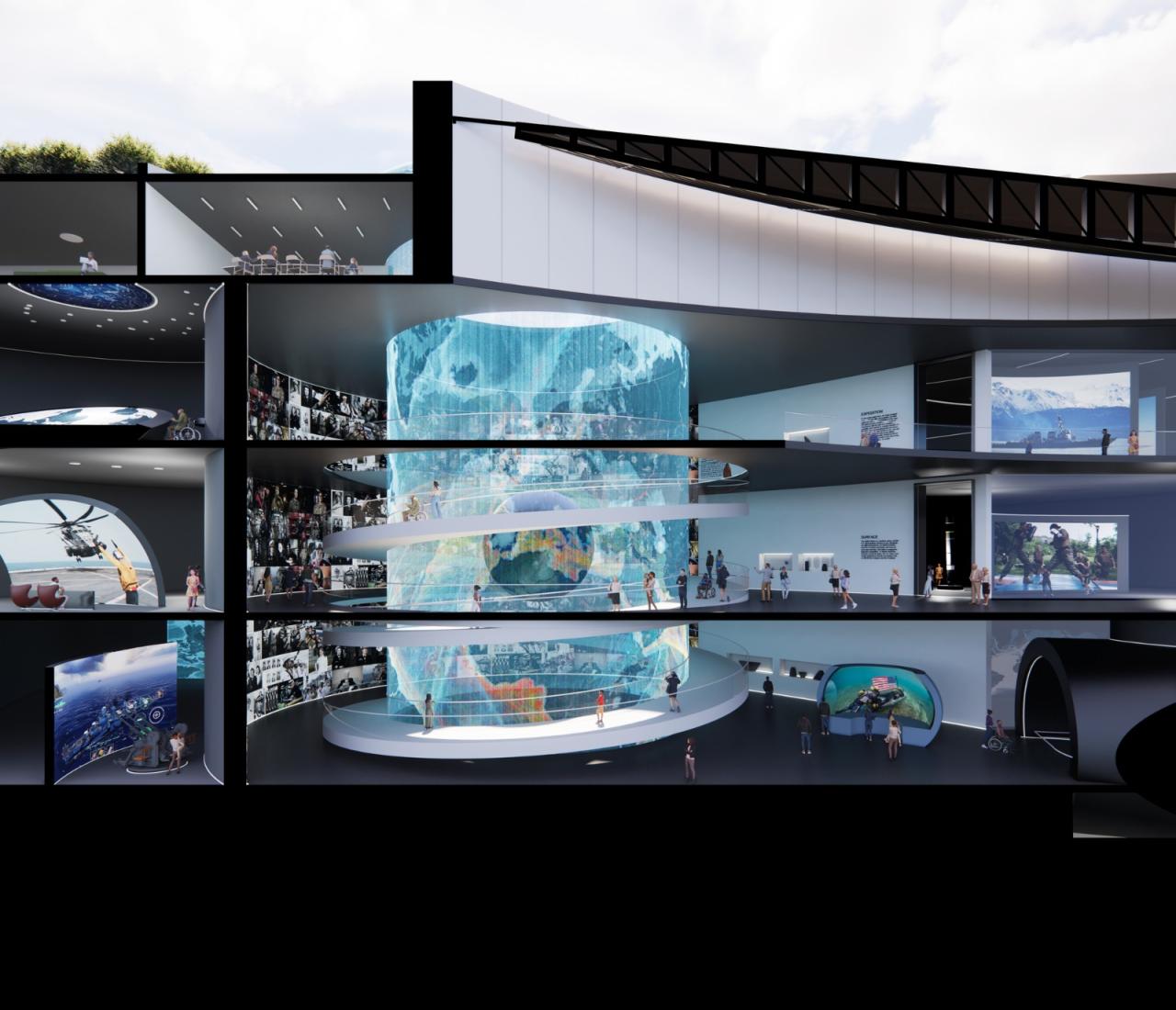 BIM建筑|美国海军新国家博物馆入围方案揭晓:Perkins&Will方案展示 BIM建筑|美国海军新国家博物馆入围方案揭晓:Perkins&Will方案展示