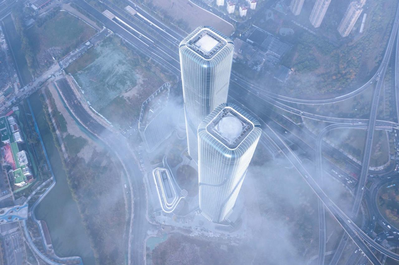 BIM建筑|钱江潮涌:杭州世茂智慧之门超高层城市综合体 / 姜平工作室 BIM建筑|钱江潮涌:杭州世茂智慧之门超高层城市综合体 / 姜平工作室