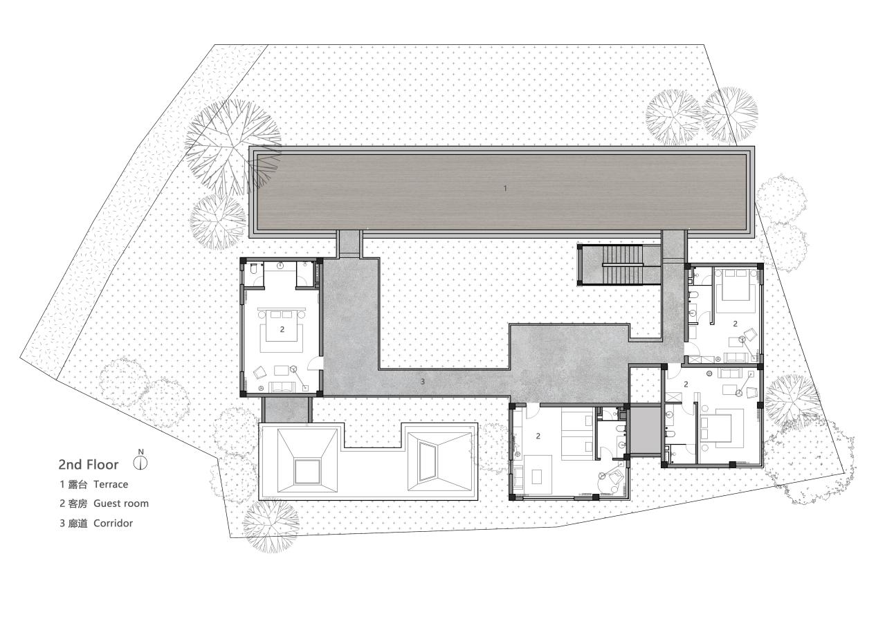 BIM建筑|沂蒙·书舍民宿:板栗树林下的自然再造与共生 / 灰空间建筑事务所 BIM建筑|沂蒙·书舍民宿:板栗树林下的自然再造与共生 / 灰空间建筑事务所