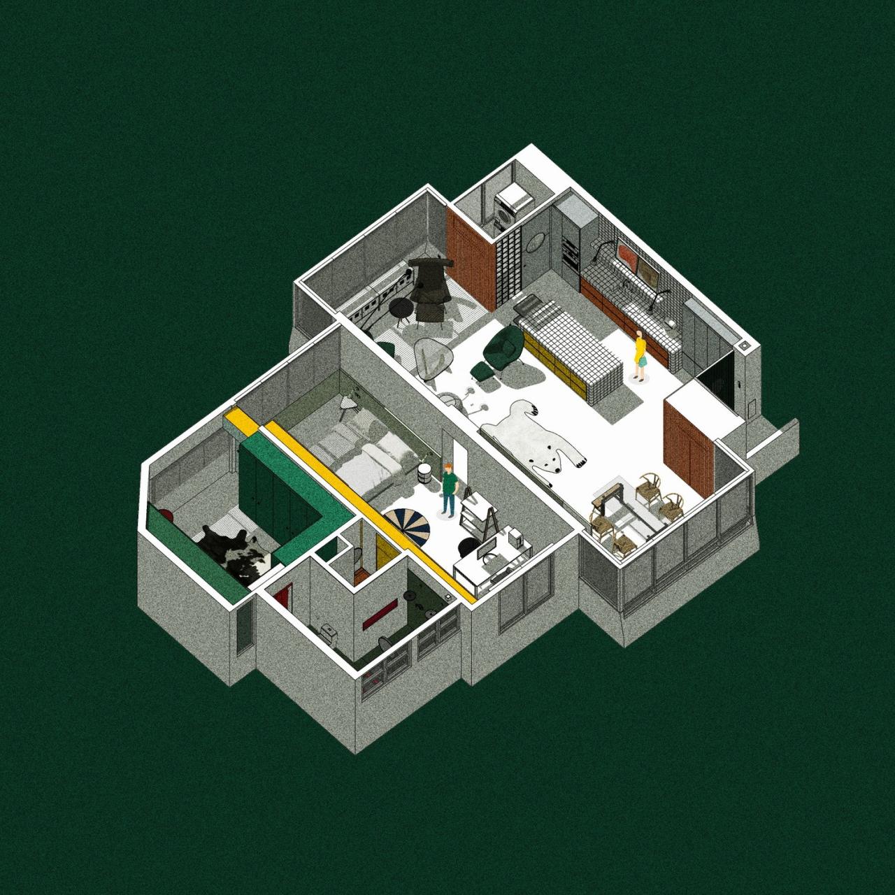 BIM建筑|灵动色彩之家:位于新加坡的粗野派公寓改造 / SPARK BIM建筑|灵动色彩之家:位于新加坡的粗野派公寓改造 / SPARK