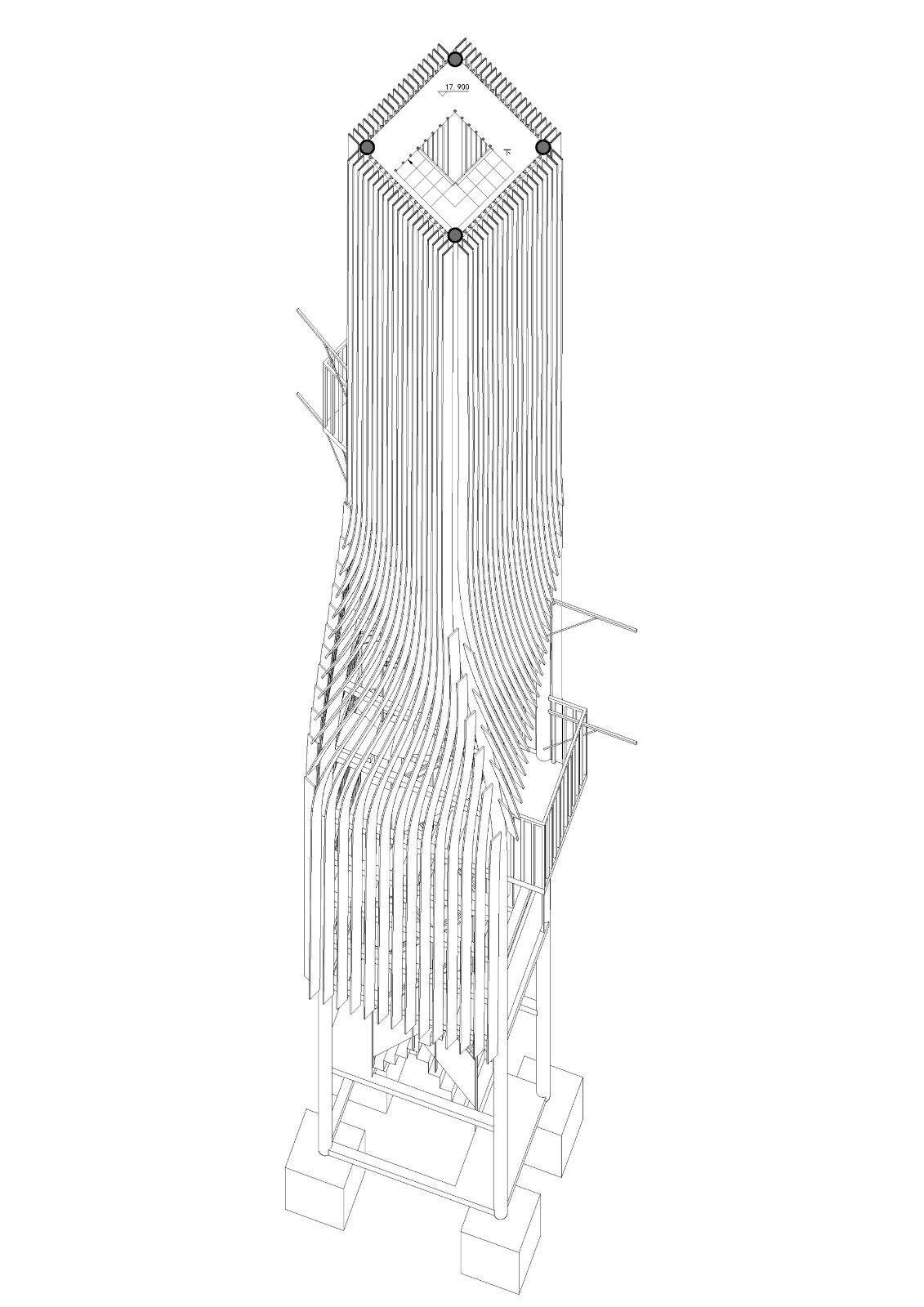 BIM建筑|扭转塔和螺旋站,上海海上的生态基础设施 / HCCH合尘建筑 BIM建筑|扭转塔和螺旋站,上海海上的生态基础设施 / HCCH合尘建筑