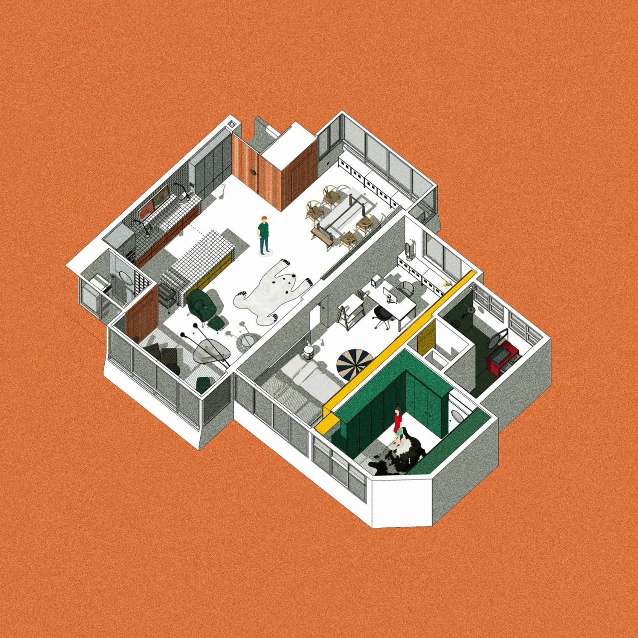 BIM建筑|灵动色彩之家:位于新加坡的粗野派公寓改造 / SPARK BIM建筑|灵动色彩之家:位于新加坡的粗野派公寓改造 / SPARK