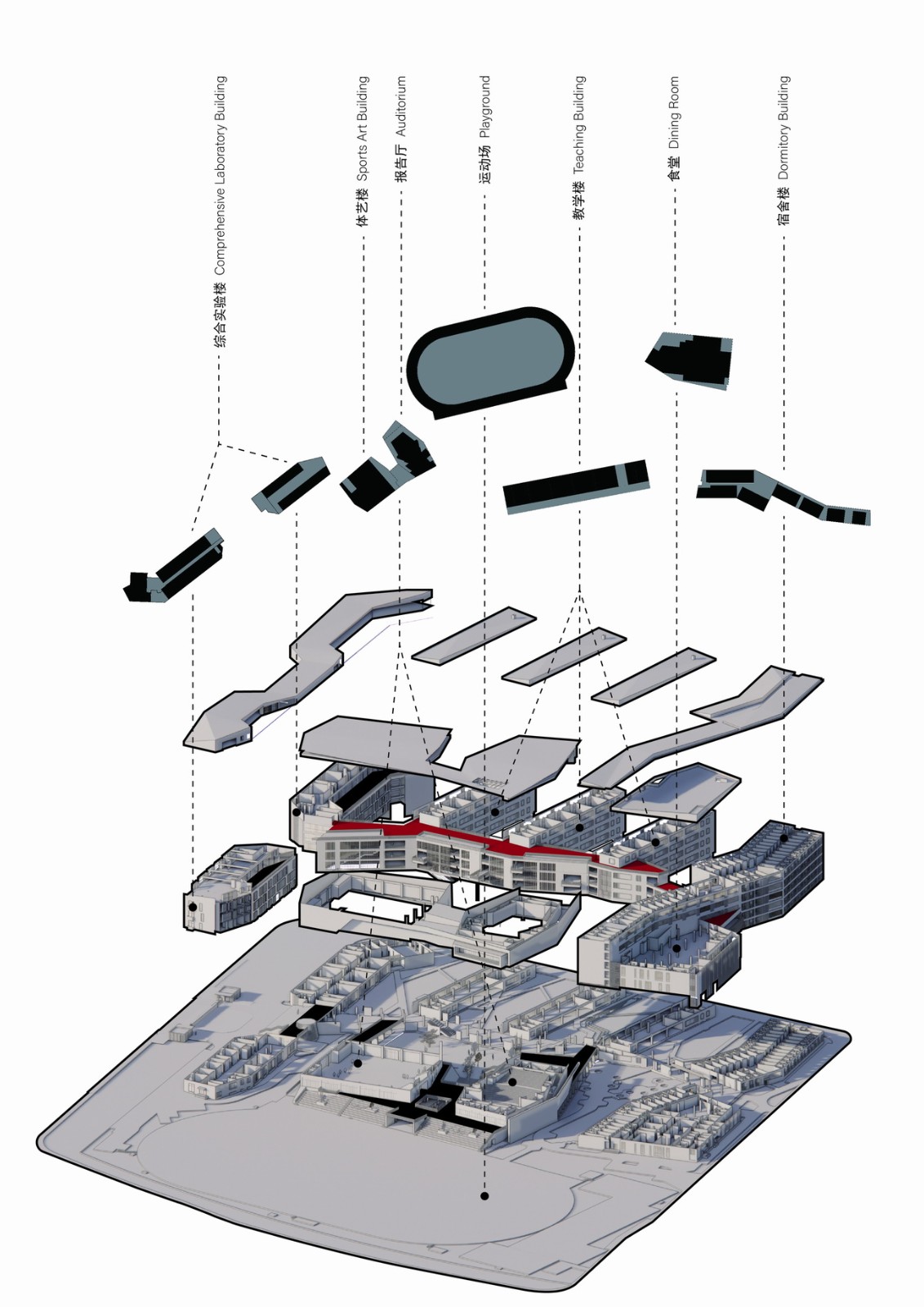 BIM建筑|杭州中泰中学建筑设计 / LZGC量子构城设计事务所+浙江建院建筑规划设计院 BIM建筑|杭州中泰中学建筑设计 / LZGC量子构城设计事务所+浙江建院建筑规划设计院