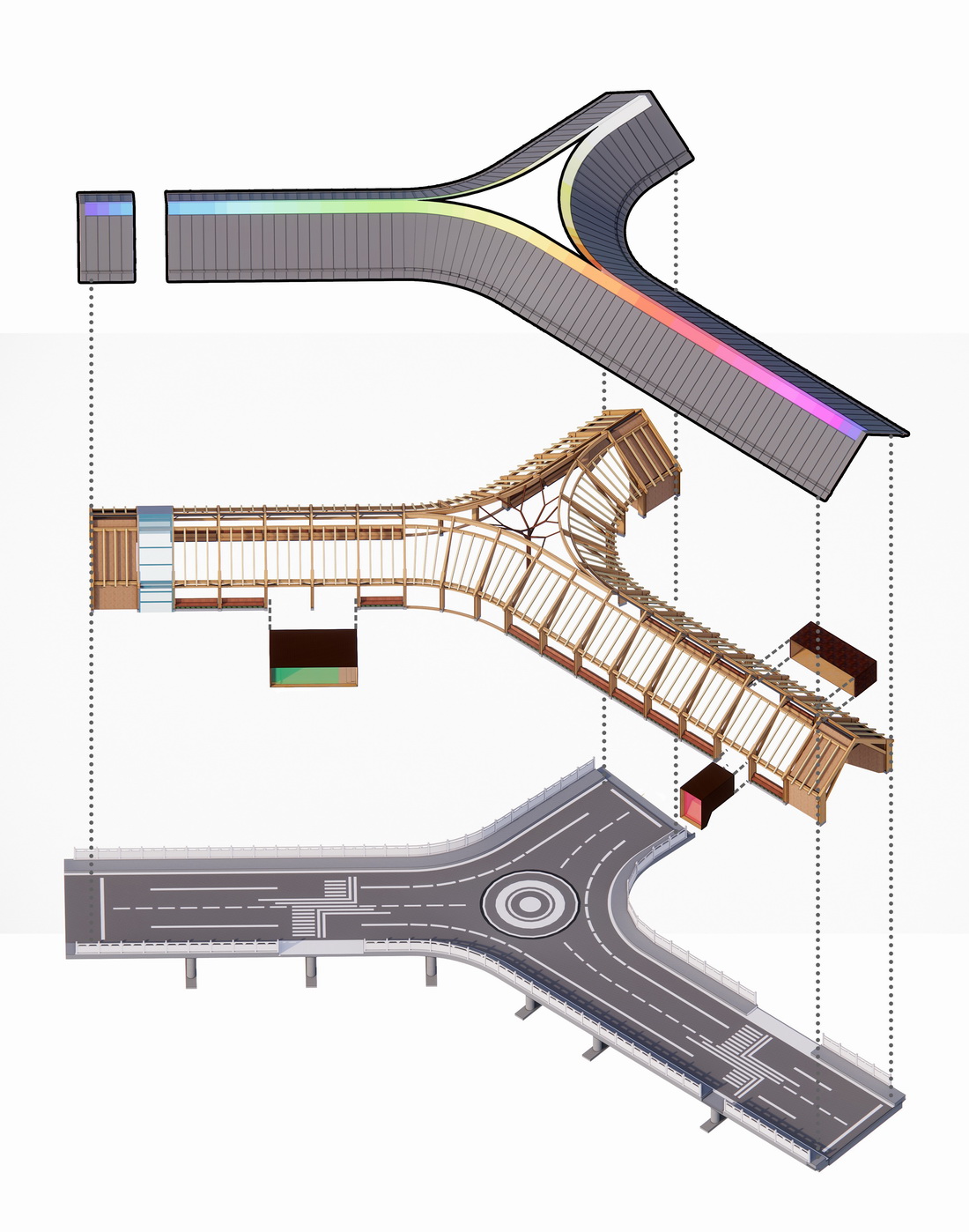 BIM建筑|康县新人字桥及周边商业街更新设计 / 三文建筑 何崴工作室 BIM建筑|康县新人字桥及周边商业街更新设计 / 三文建筑 何崴工作室