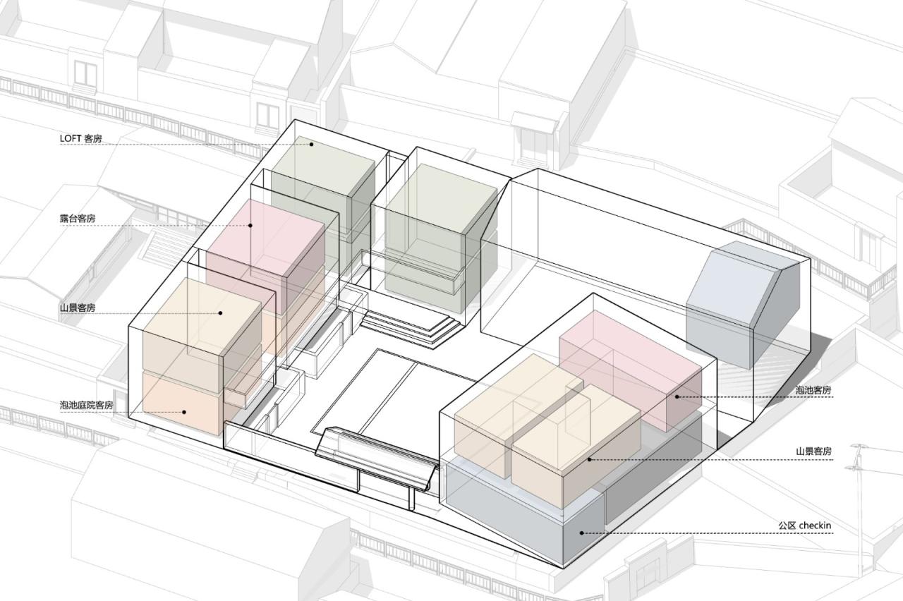 BIM建筑|伴山而居:后院•溜石港民宿 / GW空间设计 BIM建筑|伴山而居:后院•溜石港民宿 / GW空间设计