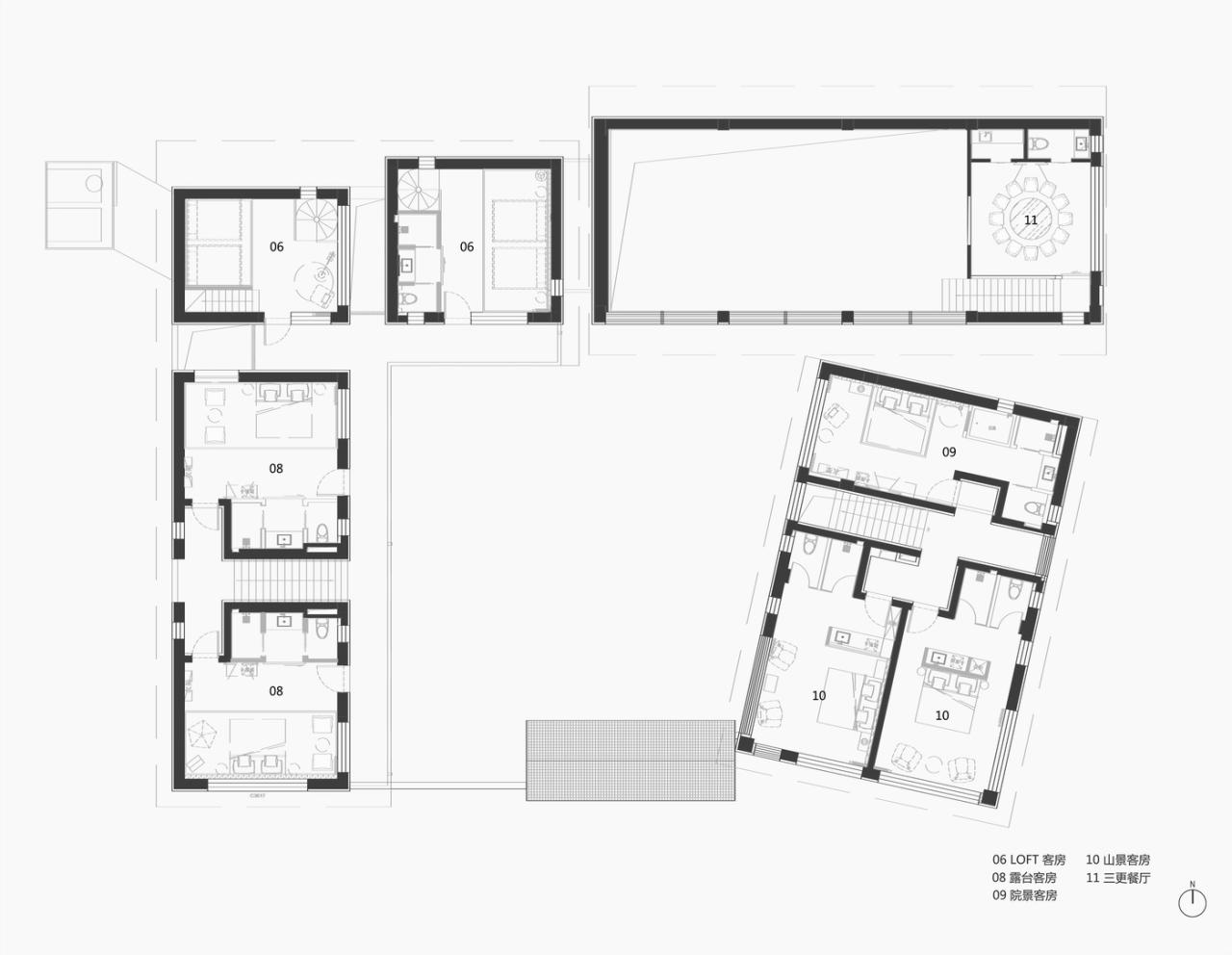 BIM建筑|伴山而居:后院•溜石港民宿 / GW空间设计 BIM建筑|伴山而居:后院•溜石港民宿 / GW空间设计