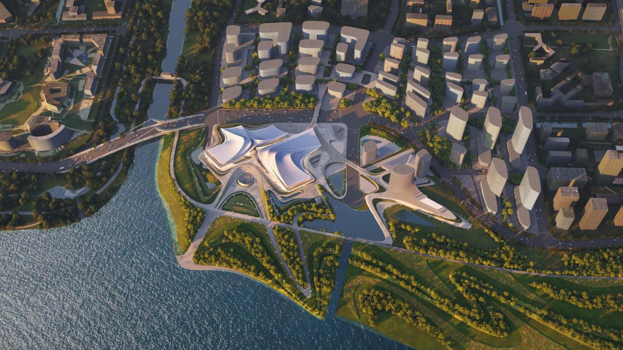 BIM建筑|‘曹娥江文化艺术中心’中标方案 / ZHA + 中南建院 BIM建筑|‘曹娥江文化艺术中心’中标方案 / ZHA + 中南建院
