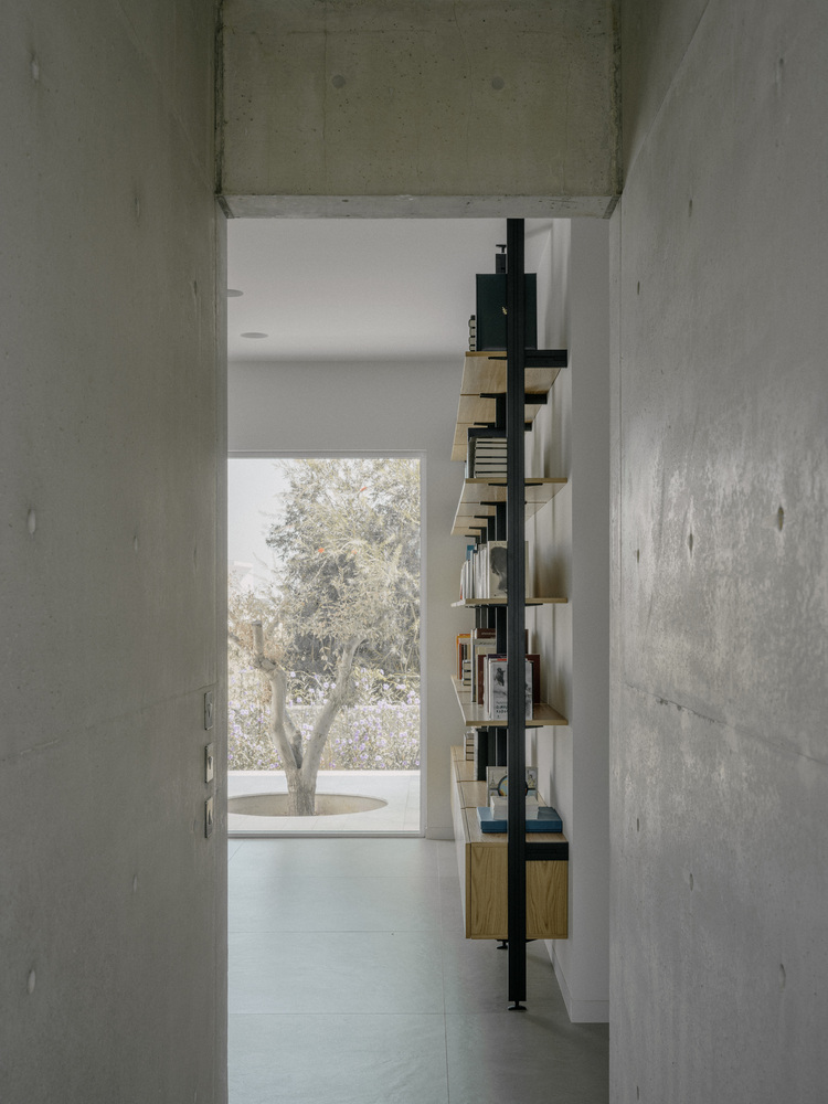 雕塑般裸露混凝土贯穿整个狭长矩形的平房设计 雕塑般裸露混凝土贯穿整个狭长矩形的平房设计