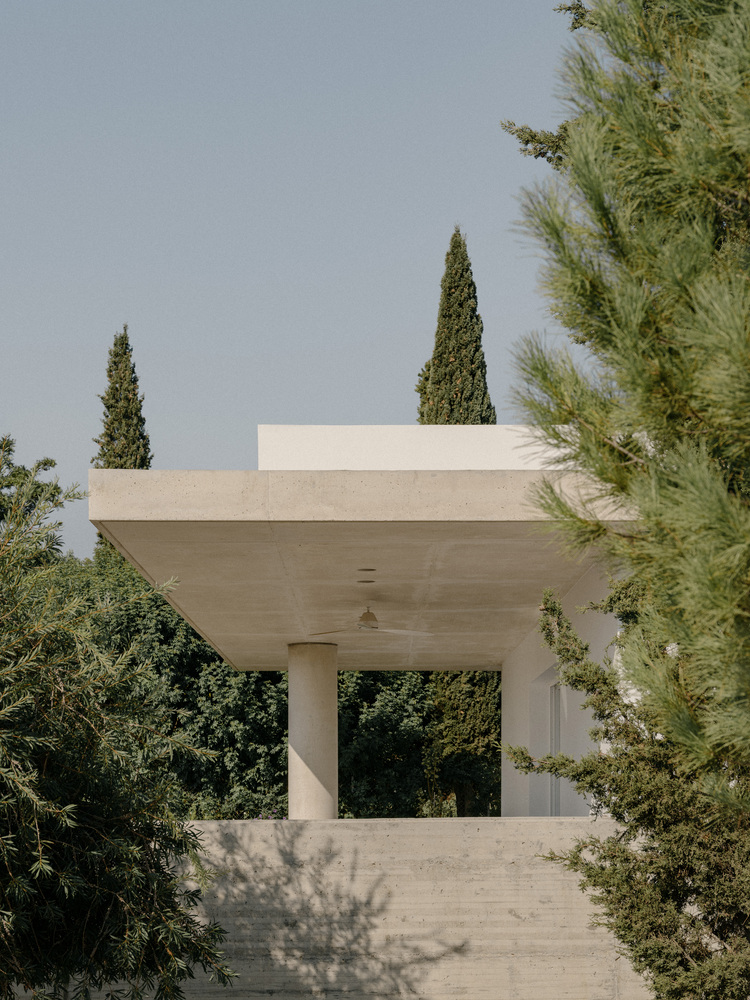 雕塑般裸露混凝土贯穿整个狭长矩形的平房设计 雕塑般裸露混凝土贯穿整个狭长矩形的平房设计