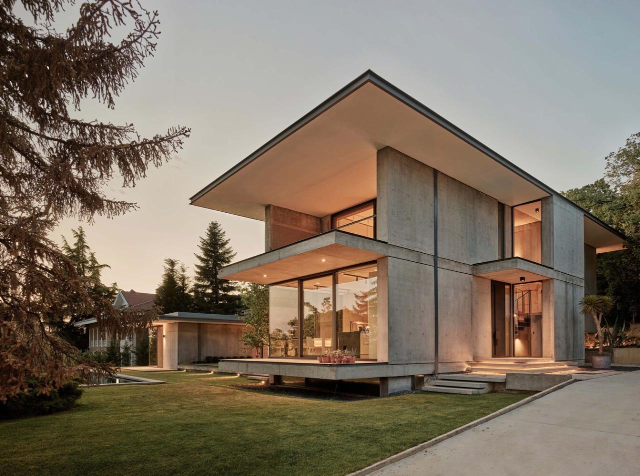 森林流经的房子混凝土和玻璃相结合度假别墅设计 森林流经的房子混凝土和玻璃相结合度假别墅设计