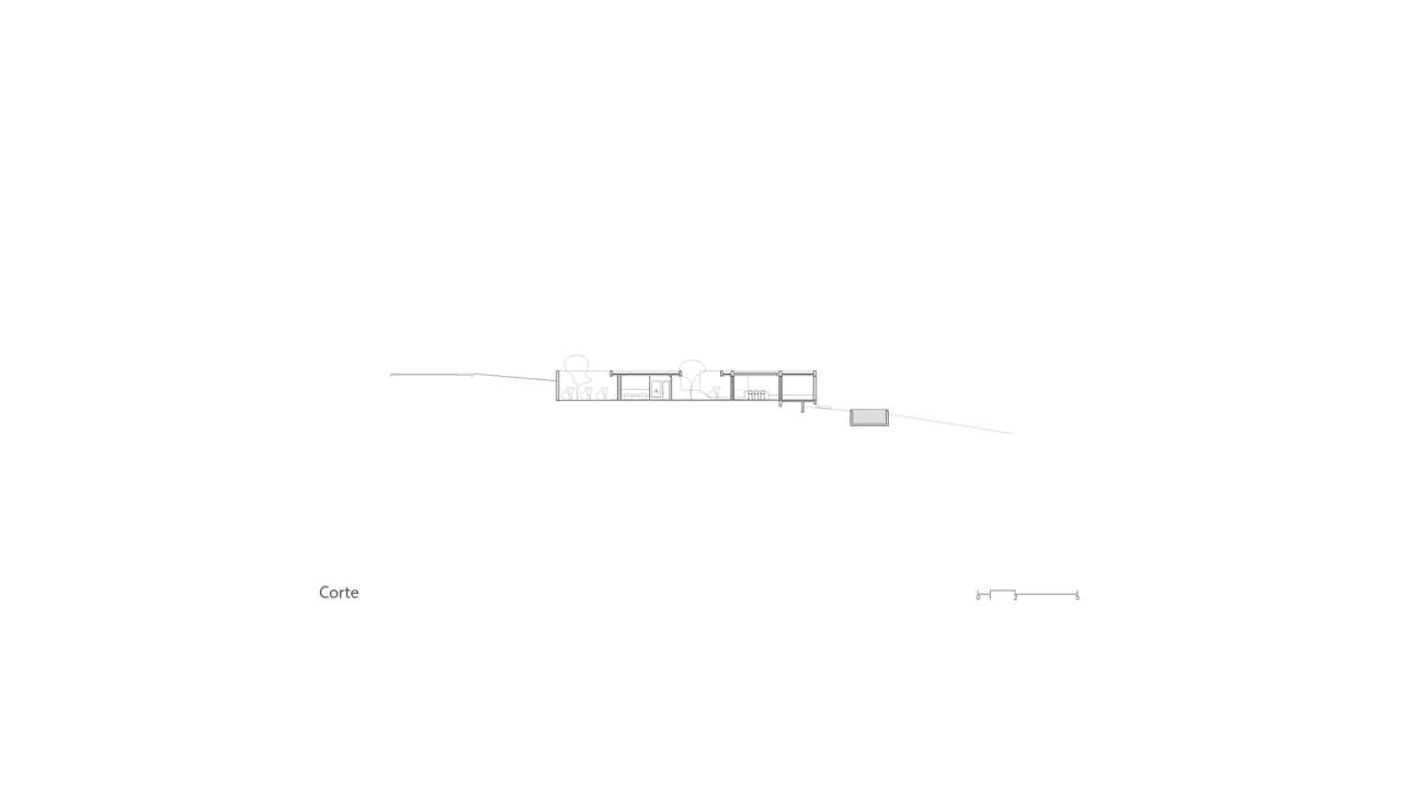 借地势嵌入地下打造庭院核心自然延伸的度假屋设计 借地势嵌入地下打造庭院核心自然延伸的度假屋设计