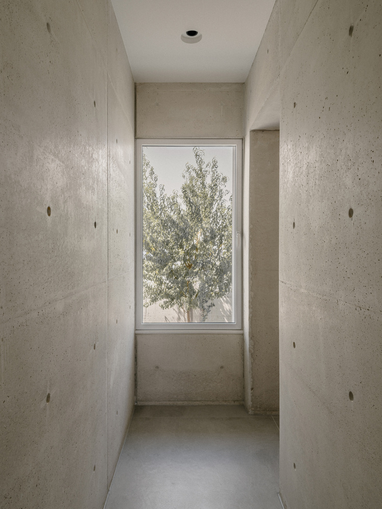 雕塑般裸露混凝土贯穿整个狭长矩形的平房设计 雕塑般裸露混凝土贯穿整个狭长矩形的平房设计