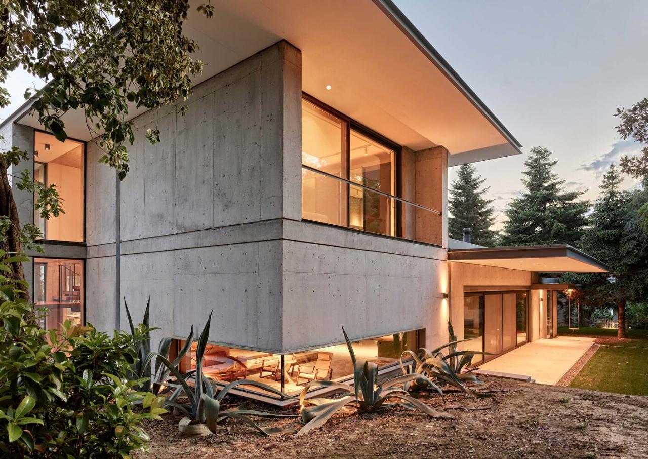 森林流经的房子混凝土和玻璃相结合度假别墅设计 森林流经的房子混凝土和玻璃相结合度假别墅设计